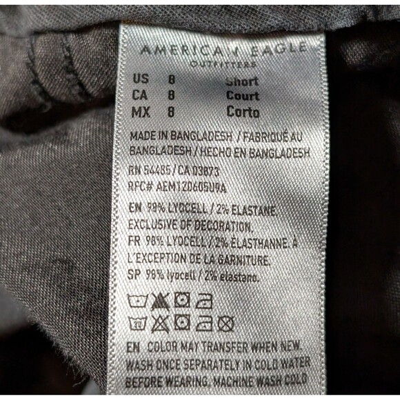 American Eagle Size 8 Short Super High-Rise Baggy Wide Leg Cargo Stretch Pants - Picture 9 of 11